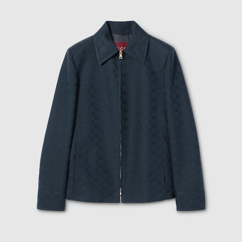 GG cotton gabardine zip jacket