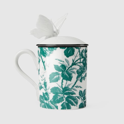 Green Herbarium Butterfly Mug