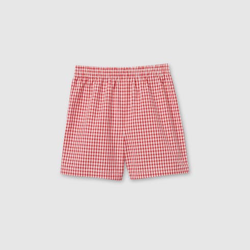 Baby gingham cotton shorts