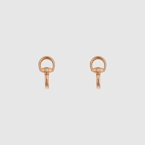 Gucci Horsebit diamond 18k stud earrings