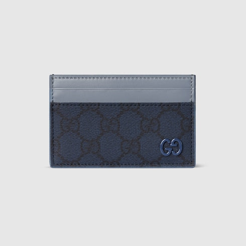 Dusty blue trim GG card case