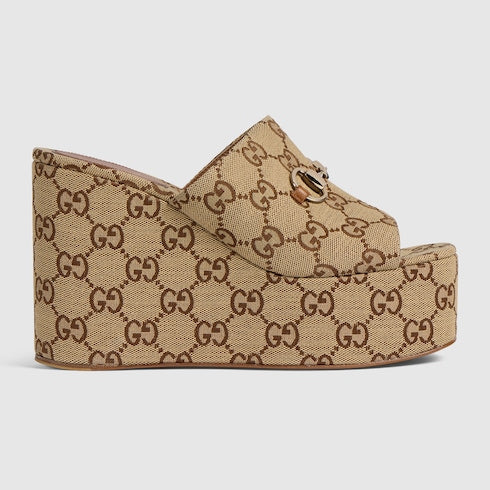 Women's wedge sandal with Horsebit