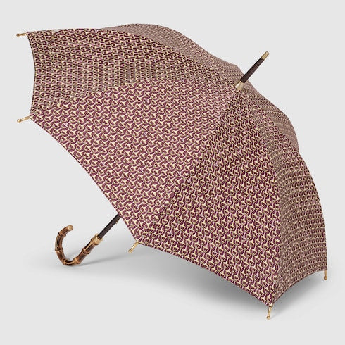 Horsebit print nylon umbrella