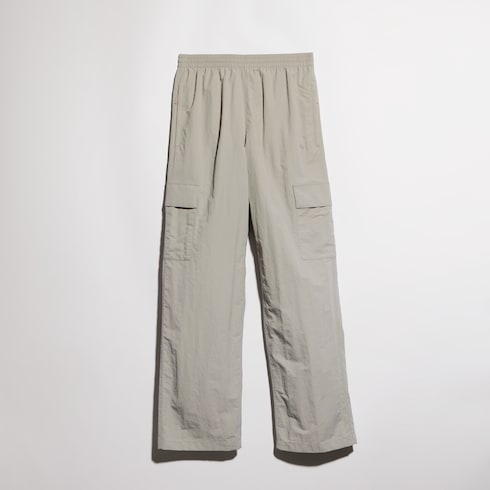 Froissé nylon faille cargo pants