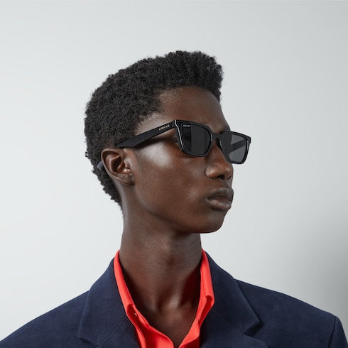 Rectangular-frame sunglases