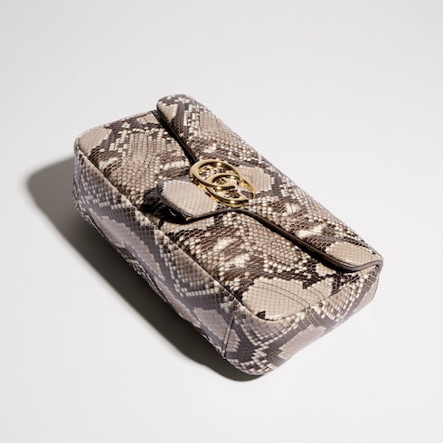 GG Marmont python medium shoulder bag