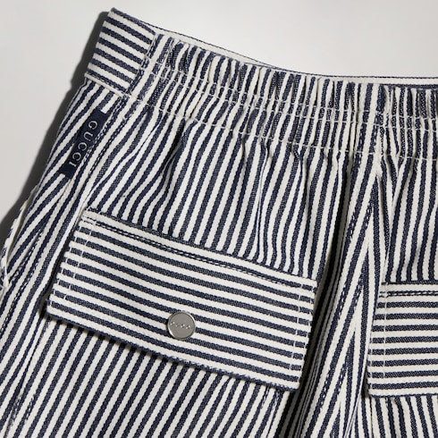 Children's striped denim shorts
