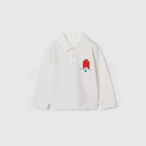 Baby cotton polo sweatshirt