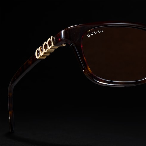 Rectangular-frame sunglasses