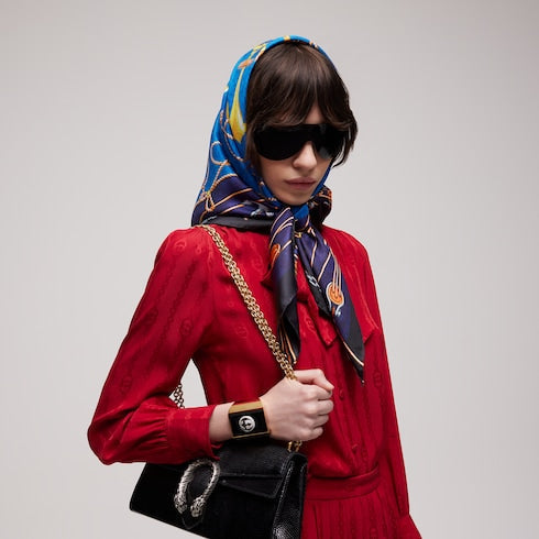 "Lungomare" printed silk carré