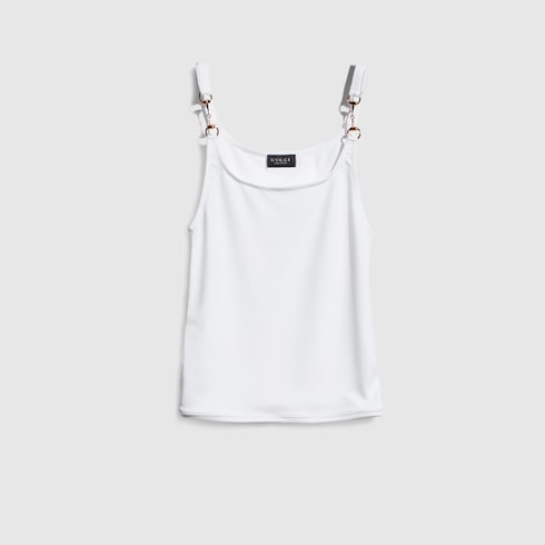 Viscose crêpe jersey top with Horsebit