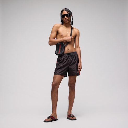 GG print nylon swim shorts