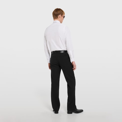 Cotton poplin shirt with embroidery
