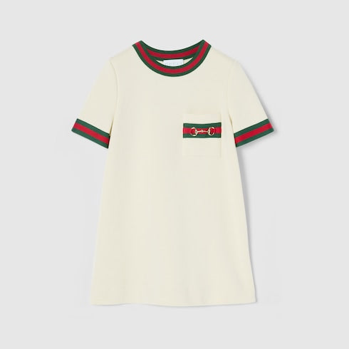 Children's cotton dress with Horsebit