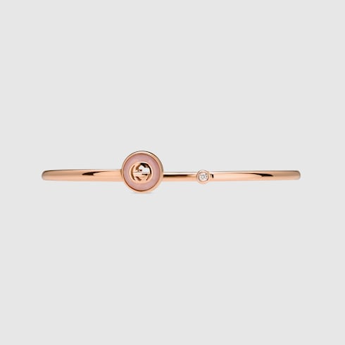 Gucci Interlocking 18k bangle bracelet