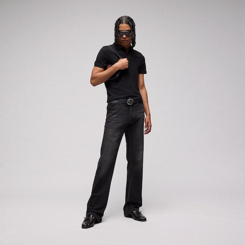 Reversible belt with Interlocking G buckle