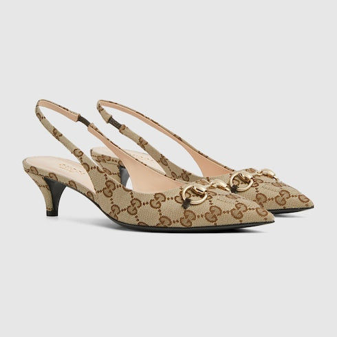 Women's slingback pump with Horsebit