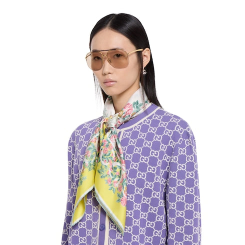 Printed silk twill carré
