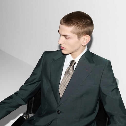 GG silk jacquard tie