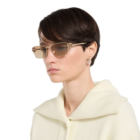 Rectangular frame sunglasses