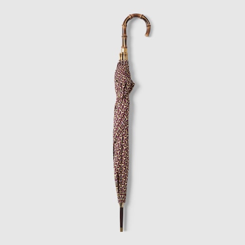 Horsebit print nylon umbrella
