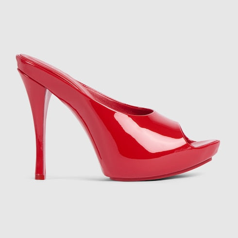 Women's stiletto platform slide