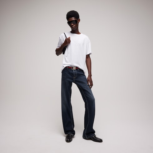 Cotton jersey T-shirt with embroidery