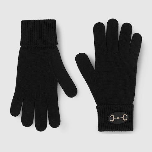 Wool gloves with Horsebit