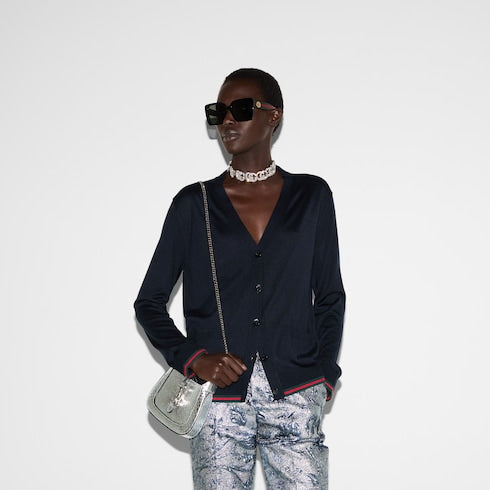 Extra fine cashmere silk cardigan