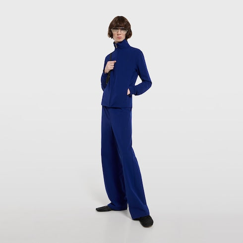 Stretch nylon gabardine zip jacket