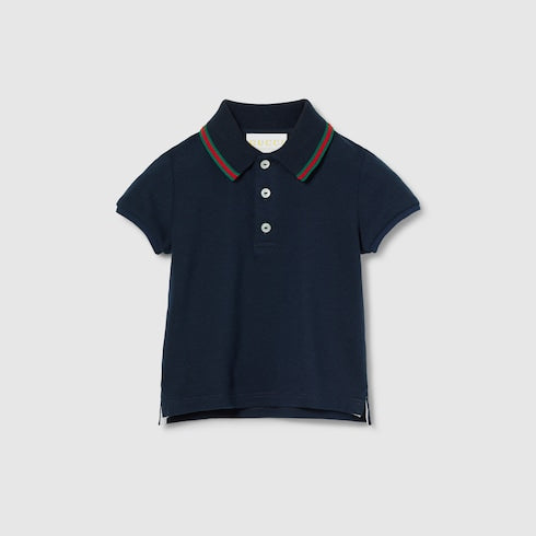 Baby cotton polo shirt with Web