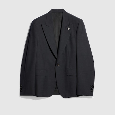 Wool single-breasted jacket