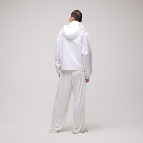 Compact cotton canvas zip jacket
