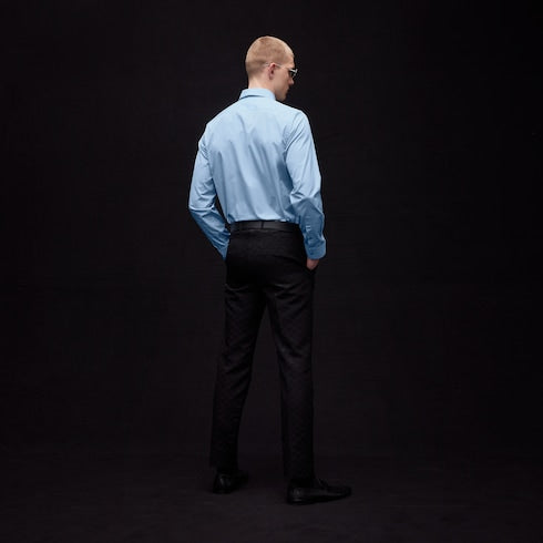 Piece dyed cotton poplin shirt