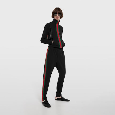 Stretch nylon sportswear pants with Web