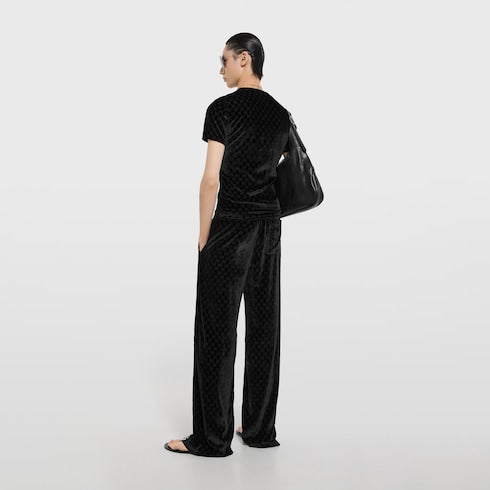 GG velvet devoré sportswear pants