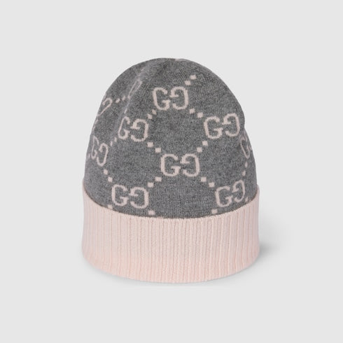 GG cashmere jacquard hat