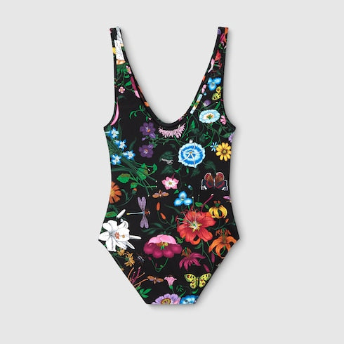 Printed sparkling jersey swimsuit