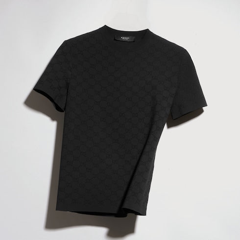 Technical GG fabric jacquard T-shirt
