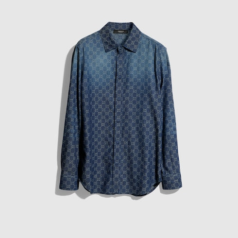 GG chambray cotton denim shirt