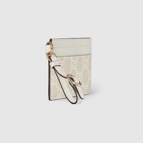 GG Emblem card case with strap