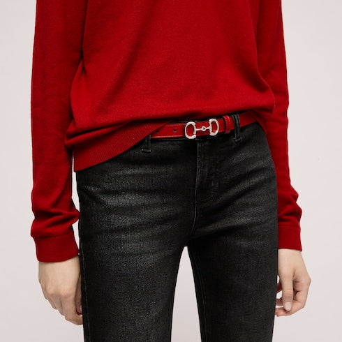 Thin belt with Horsebit buckle