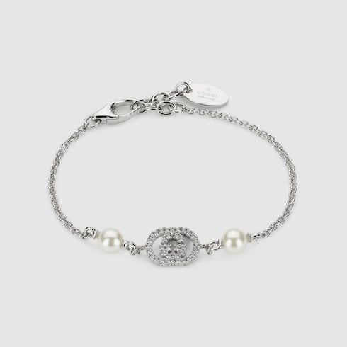 Crystal and pearl bracelet
