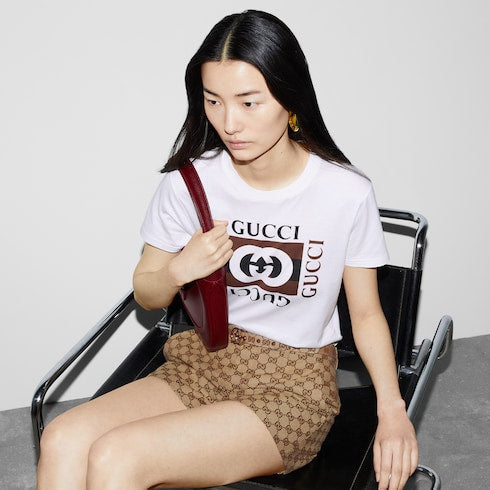 Printed cotton jersey T-shirt