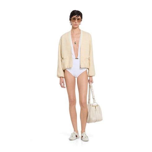 Check cotton tweed jacket