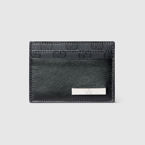 Card case with metal tag