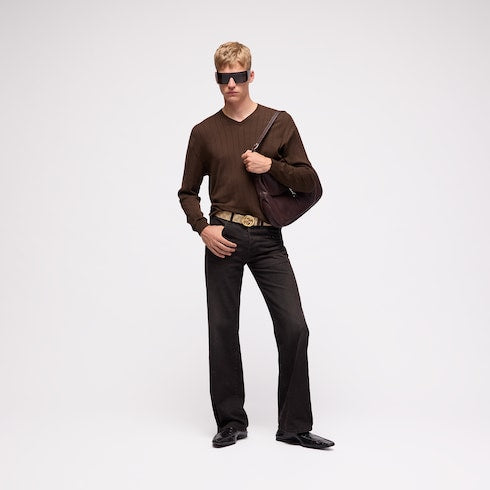Reversible belt with Interlocking G buckle