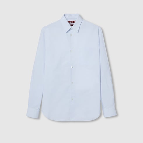 Striped cotton poplin shirt