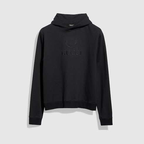 Cashmere jersey sweatshirt with embroidery