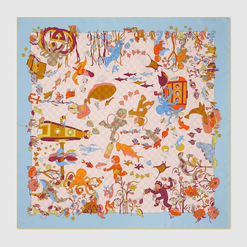 Printed silk carré